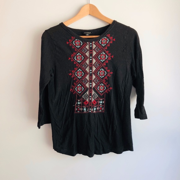 Lucky Brand Tops - Lucky Brand Embroidered Top